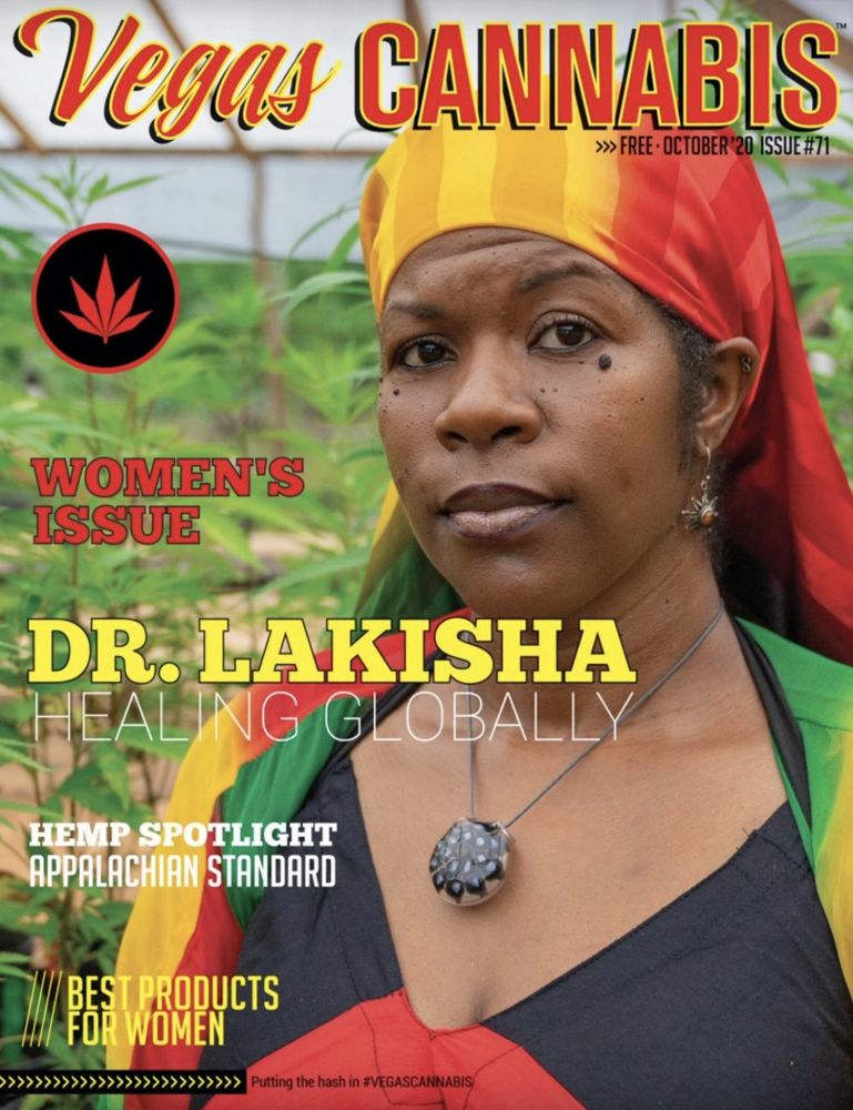Dr. Lakisha on the cover of Vegas Cannabis magazine, Women's Issue